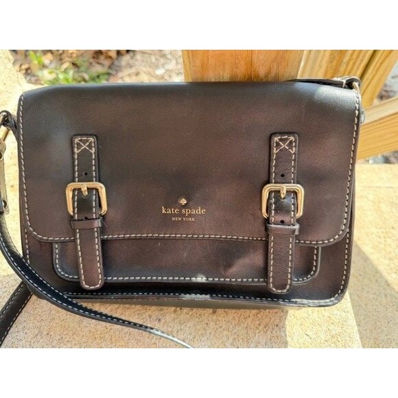 kate spade Handbags - Kate Spade New York Scout Essex Black Leather Crossbody Messenger Bag Purse